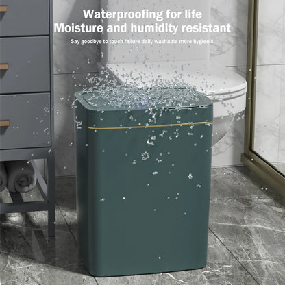 Smart Sensor Touchless Trash Can - Waterproof Electric Garbage Bin for Kitchen  Bathroom