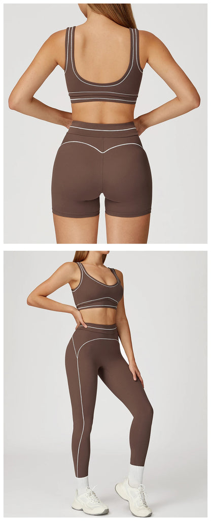 Yoga Suit 2PCS Women Tracksuits Sports Outfits Gym Clothes Running Sports Bra Suits Female Workout Yoga Clothes Athletic Wear