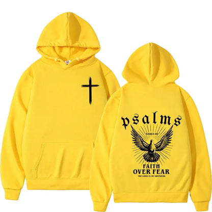Faith Over Fear Hoodie - Christian Vintage Sweatshirt for Men  Women