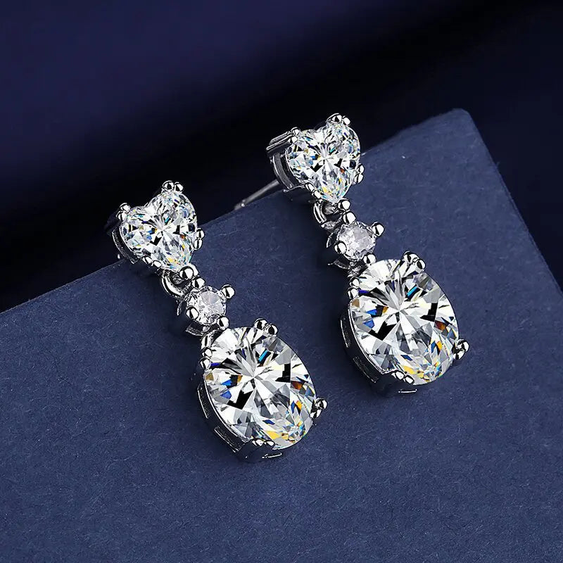 925 Sterling Silver CZ Stud Earrings - Cute Fashion Jewelry for Women and Teens