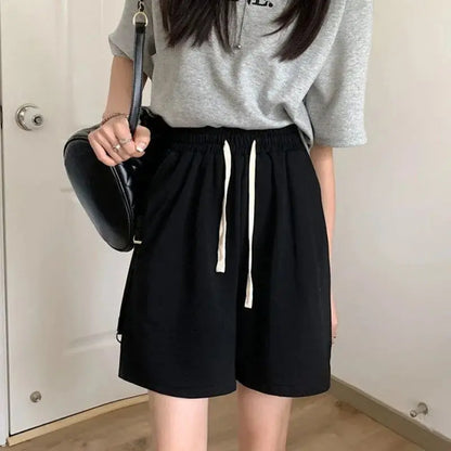 Women's Cotton Shorts – Loose Wide-Leg Casual Sports Shorts