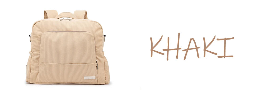 Soboba Large Capacity Diaper Backpack for Mom with Soft Corduroy Fabric and Convenient Design