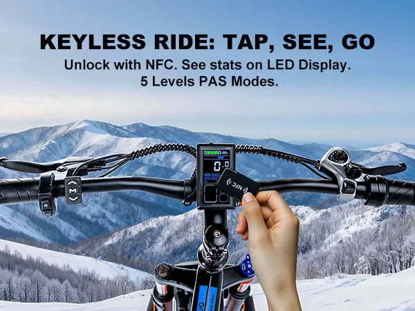 EOEOTWO Electric Bike,1500W Peak Ebikes for Adults, 26'' Fat Tire Best Ebike for Men, 70 Miles with 960Wh Battery, 25-30MPH Max Speed Bicycles, 330LB Capacity