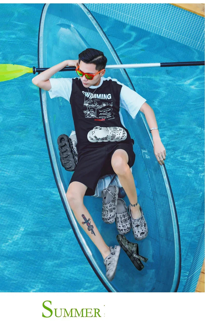 Men Beach Sandals - Lightweight EVA Fishing Sandals | Casual Slip-On Outdoor Sports Slippers