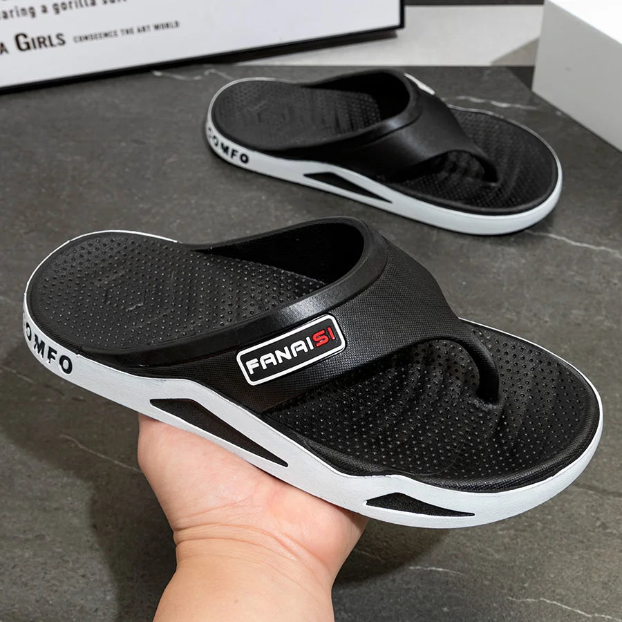Summer Men's Slippers Fashion Indoor Bathroom Anti-slip Anti-odor Soft Sole Couple Sandals Comfort Outdoor Beach Flip Flops