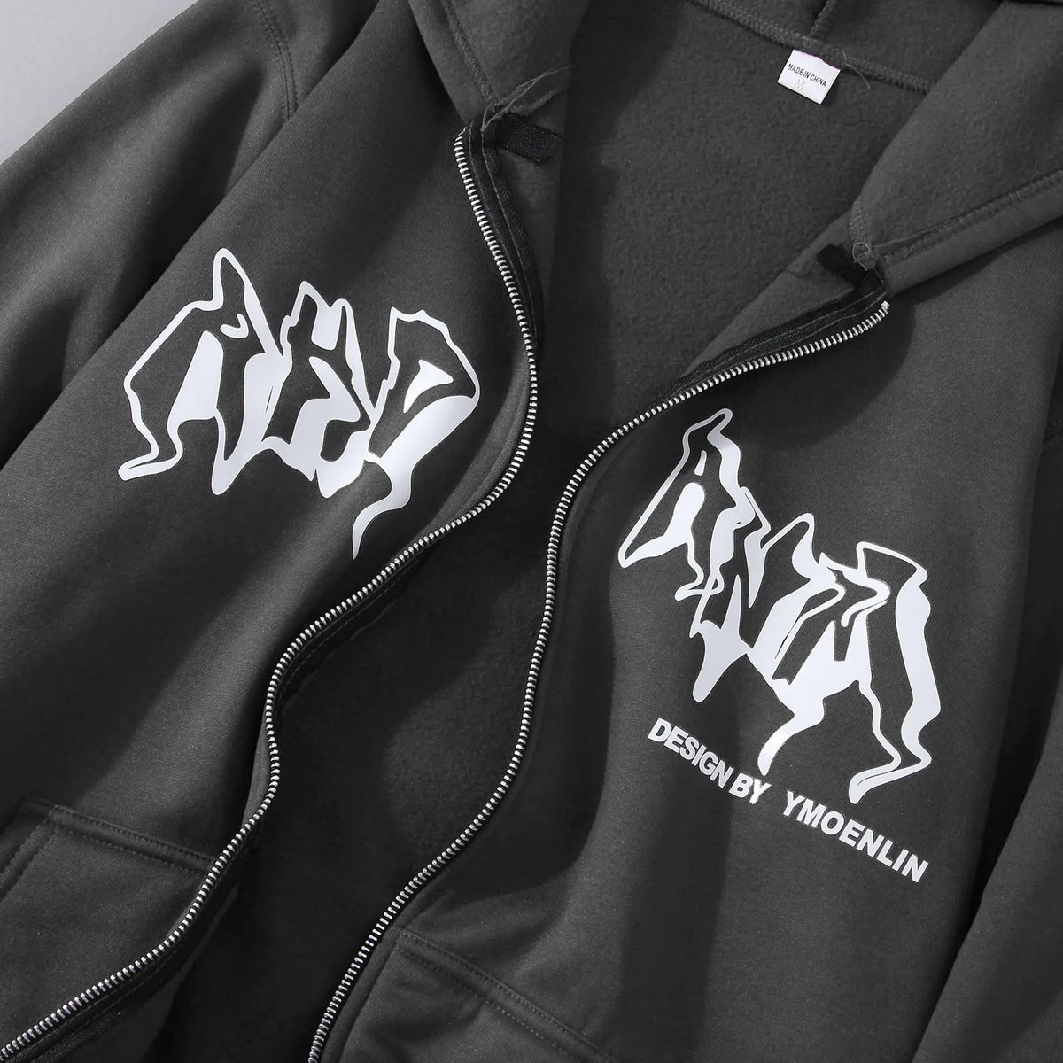 Men'S Sweatshirts Hoodies Zip Up Jacket Zip Up Hoodies Hip Hop Sweatshirt Vintage Goth Print Hooded Jacket Sudaredaras Hombre