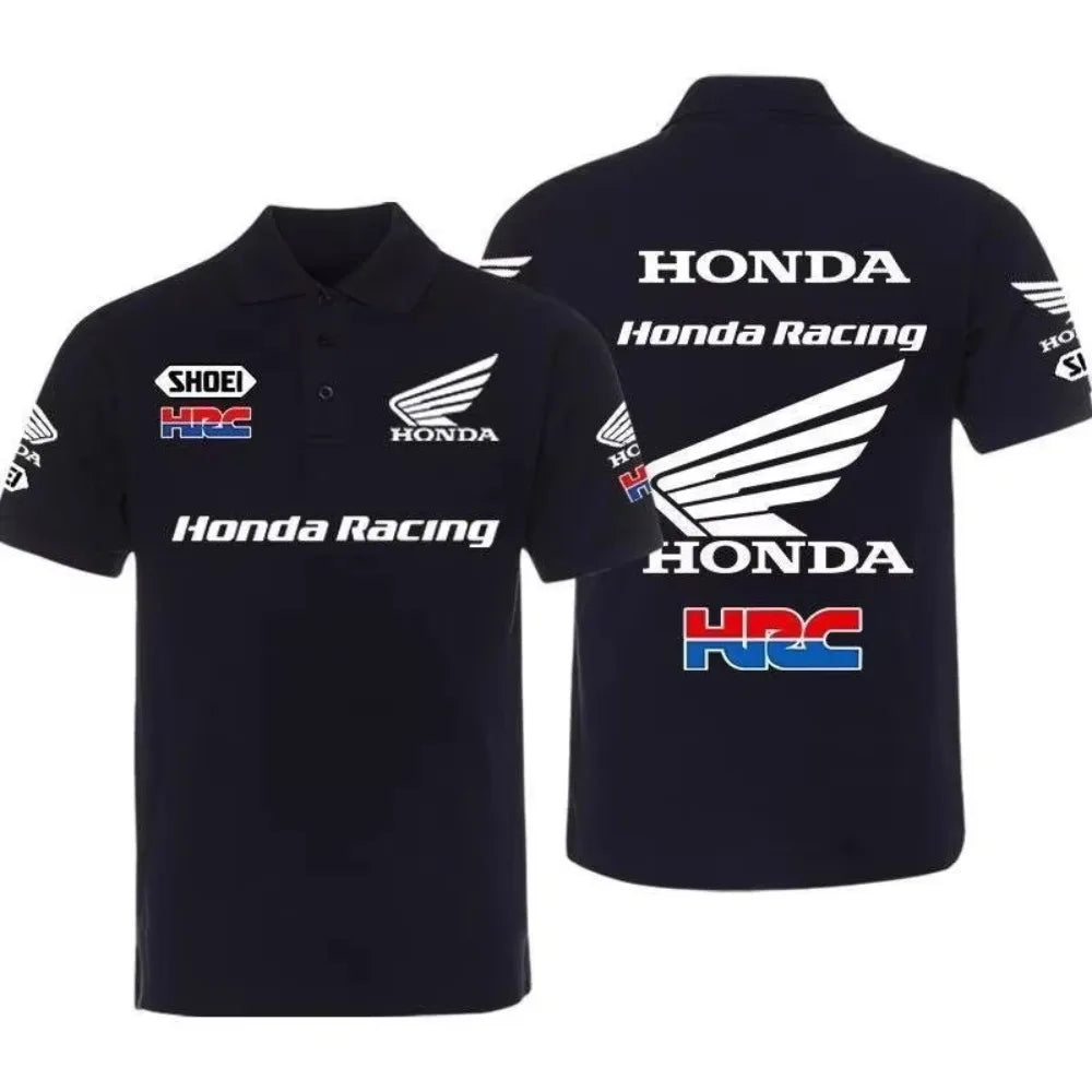 Honda Men's and Women's POLO Shirts Summer CBR Non-Double Gold Wing T-Shirt Racing Motorcycle Short Sleeve Spring and Autumn Top