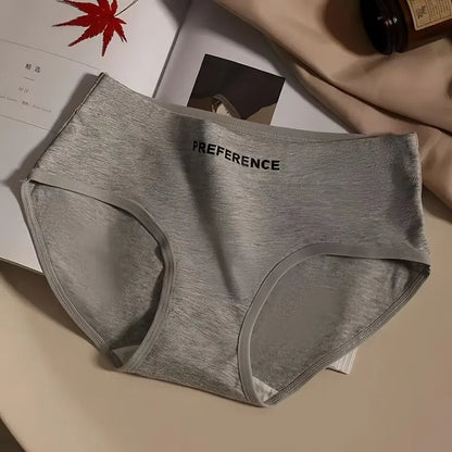 4Pcs/Set Cotton Panties Women Mid Waist Briefs Breathable Intimates Breathable Comfort Underwear M-2XL Soft Panties