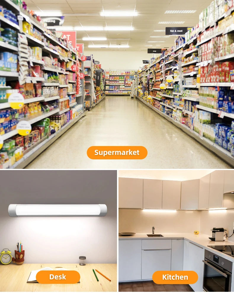 led Lights Kitchen under cabinet Lamp A85-220V 10w 20w super bright Led Tube With 1.8m switch line For Home Bedroom Indoor Lamps