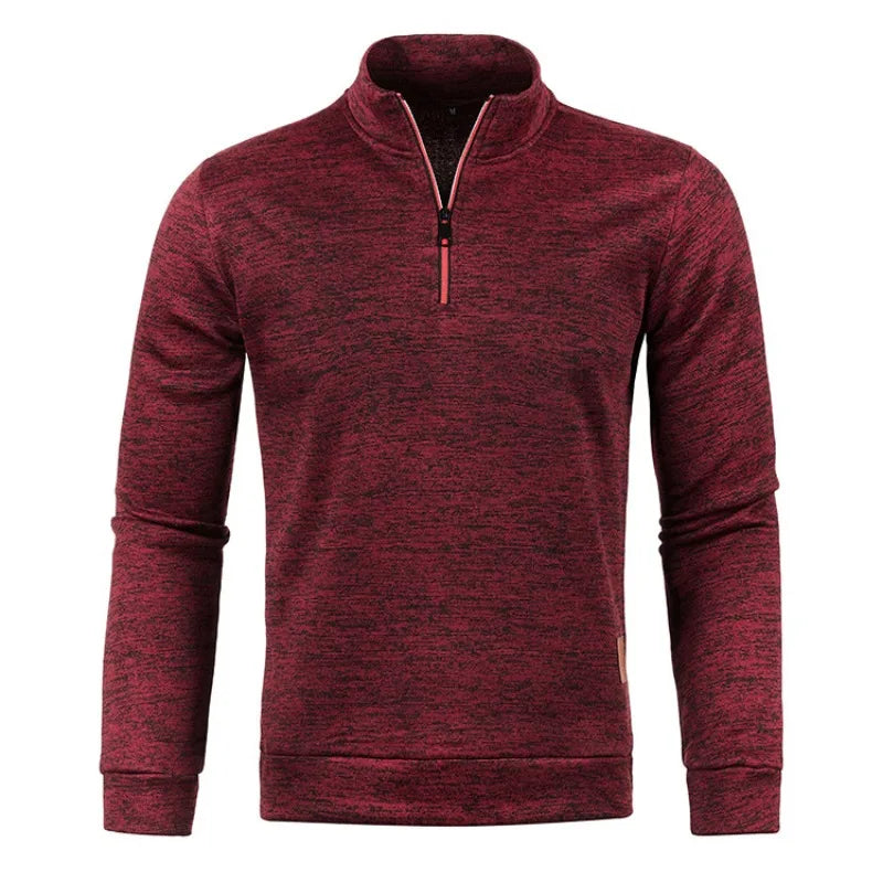 Animal Game Men's Half Zipper Sweatshirts Long Sleeve Solid Pullover Turtleneck Streetwear Warm Jacket Sport Coats Outerwear