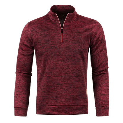 Animal Game Men's Half Zipper Sweatshirts Long Sleeve Solid Pullover Turtleneck Streetwear Warm Jacket Sport Coats Outerwear