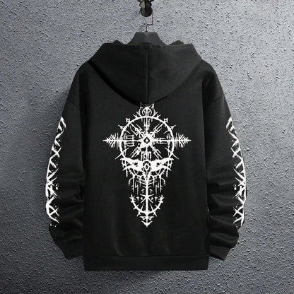 2025 Brand New Black Sweatshirts Autumn Winter Male Daily Casual Sporty Jogging Hoodie Men's Outwear Fashion Pullover