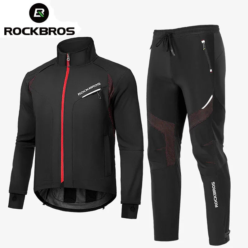Winter Cycling Jersey - Thermal Cycling Wear Windproof Suit for Men Women | Reflective Bike Clothing