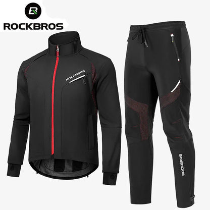 Winter Cycling Jersey - Thermal Cycling Wear Windproof Suit for Men Women | Reflective Bike Clothing