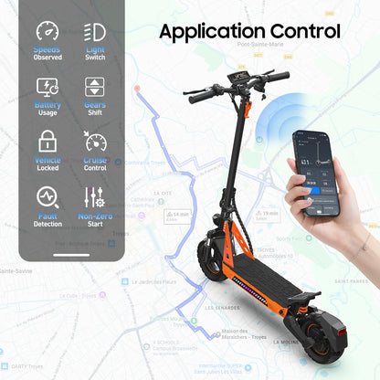 TOFUN TF3 Electric Scooter 1000W Motor 48V13Ah Battery Adult Sport Road Mountain E-Scooter 10Inch Tires Snow Foldable EScooter