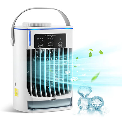 3 In 1 Fan AIr Conditioner Household Small Air Cooler LED Night Light Portable Humidifier Air Adjustment Fan Office Home Fan
