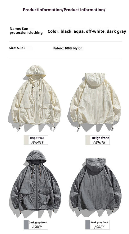 Outdoor Sun Protection Clothing Ultra-thin Anti-ultraviolet Sun Protection Clothing Breathable Sports Workwear Jacket