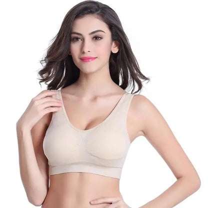 S-7XL Plus Size Thin Non-underwire Bra Zero Bondage Women's UnderwearSports Yoga Wireless Vest Seamless adjustable Brassiere