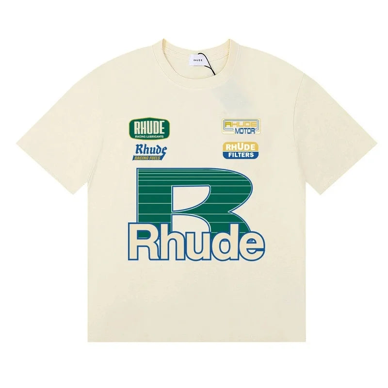2026 Letter R Print T-shirt Fashion Brand Tee Loose Comfortable Short Sleeve Men Women Cotton T Shirt Casual Clothing