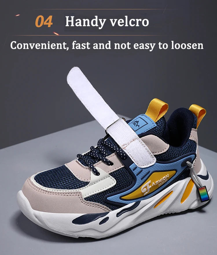 Big Kids Running Shoes Breathable Mesh with EVA Cushion - Non-Slip Rubber Sole Lightweight for School Sports