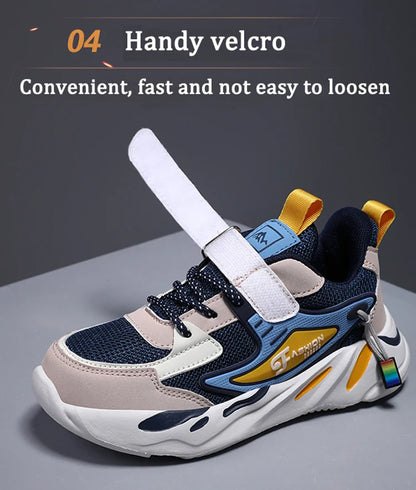Big Kids Running Shoes Breathable Mesh with EVA Cushion - Non-Slip Rubber Sole Lightweight for School Sports