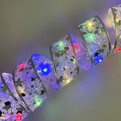 Christmas Fairy Light Ribbon - DIY Tree Ornaments for Home Decor - ZOOMNSTORE
