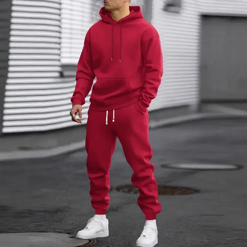 2026 popular two-piece men's sportswear jogging suit sportswear hooded sweatshirt zipper sweatshirt autumn and winter clothing