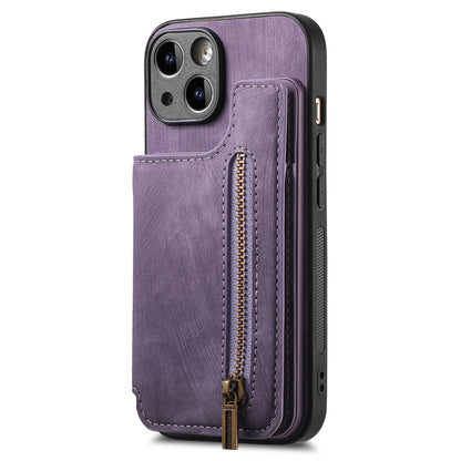 Zipper Card Solt Wallet Leather Case For iPhone 16 Pro Max 17 Air 15 14 Plus 13 12 11 Se2022 Pocket Magnetic Double Buckle Cover