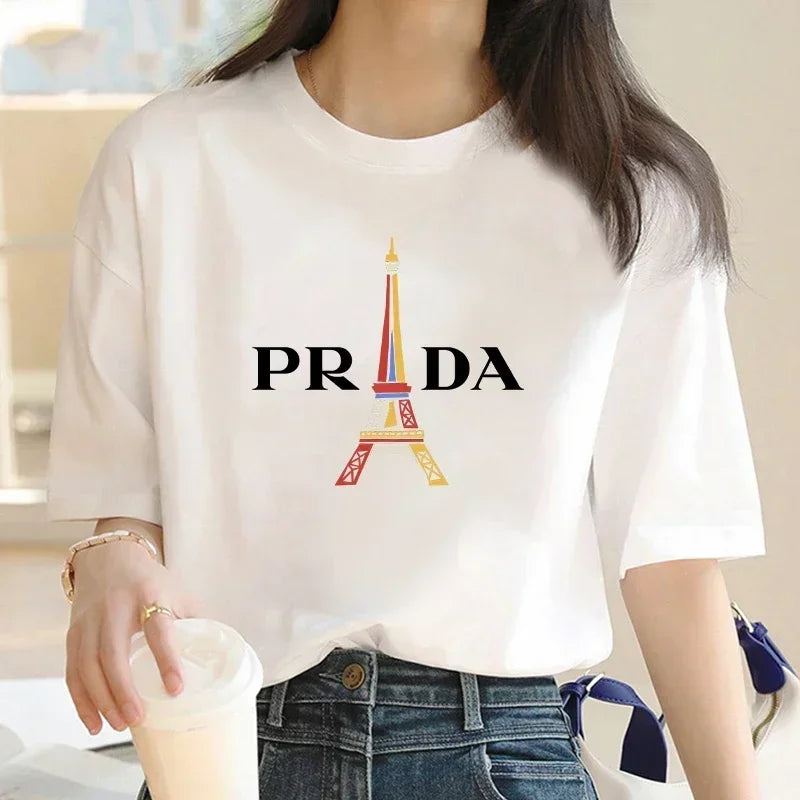 Plus Size T-Shirt - Women's Graphic Tee With Casual Short Sleeve & Soft Breathable Fabric