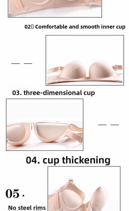 10CM Push Up Bra - Wireless Seamless Bra for Small Chests with Side Support