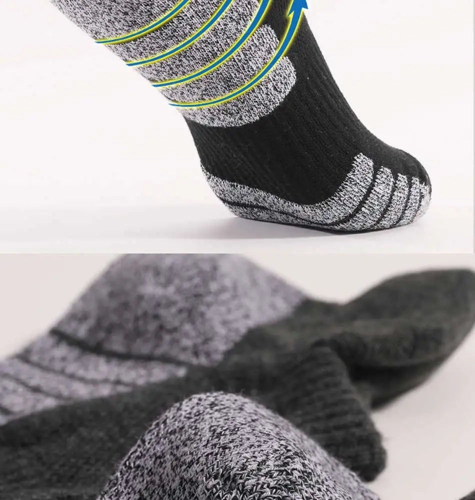 Thickened Non-Slip Running Socks - Breathable Low Cut Sports Socks for Men  Women 3 Pairs - ZOOMNSTORE