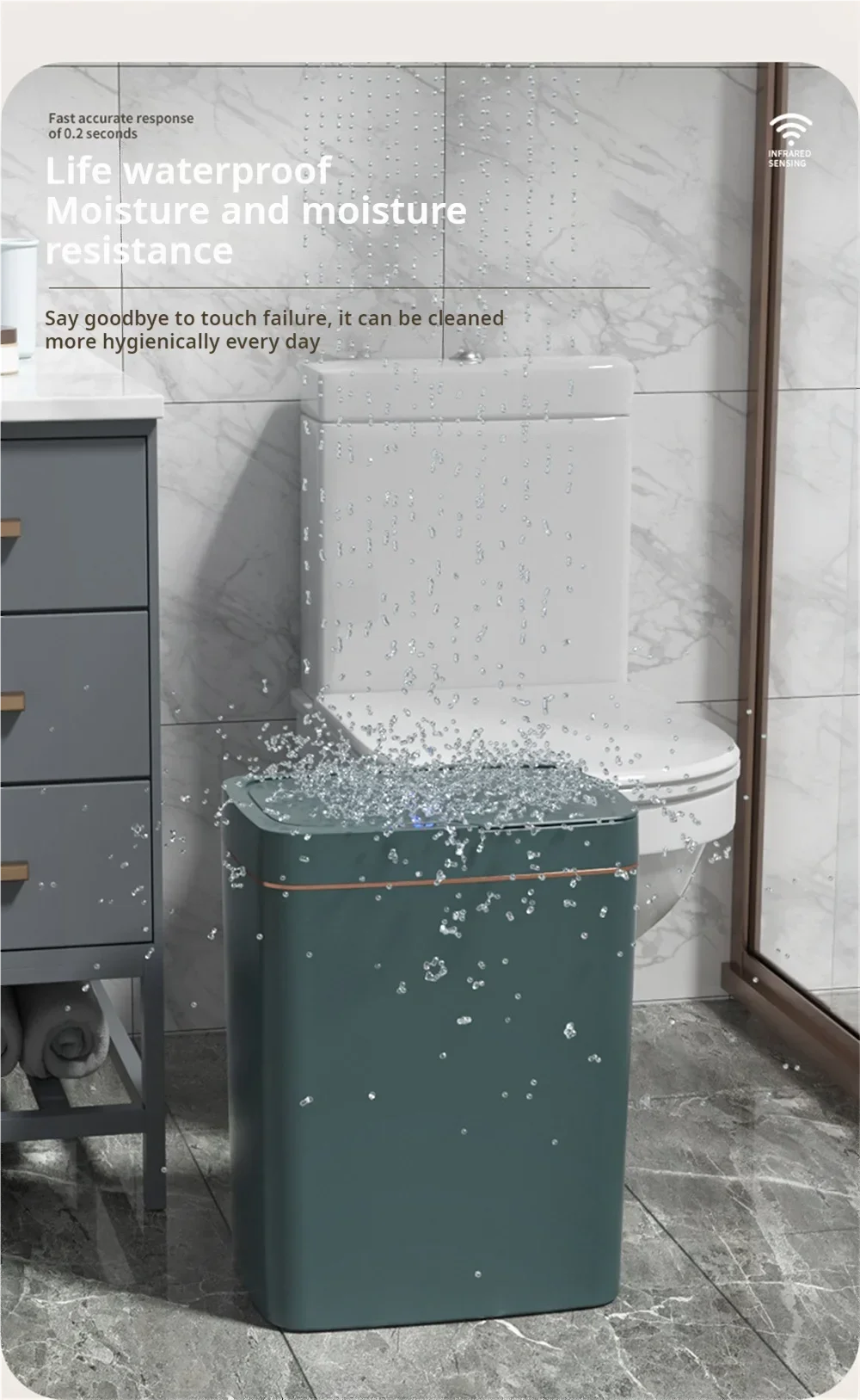 Automatic Trash Can with Lid - Odor-Reducing Kitchen Bin 2025 NEW