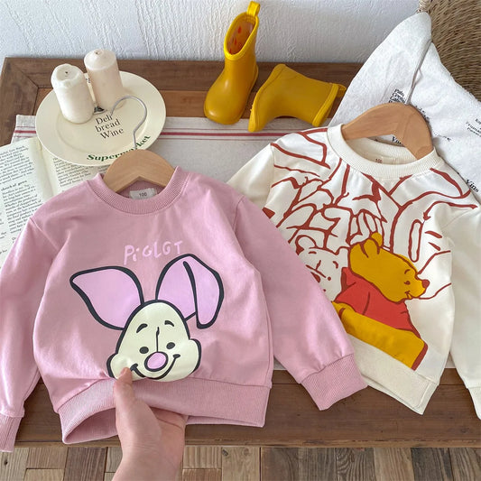 Disney Cartoon Hoodie - Autumn Long Sleeve Sweatshirt for Kids 6M-4Y