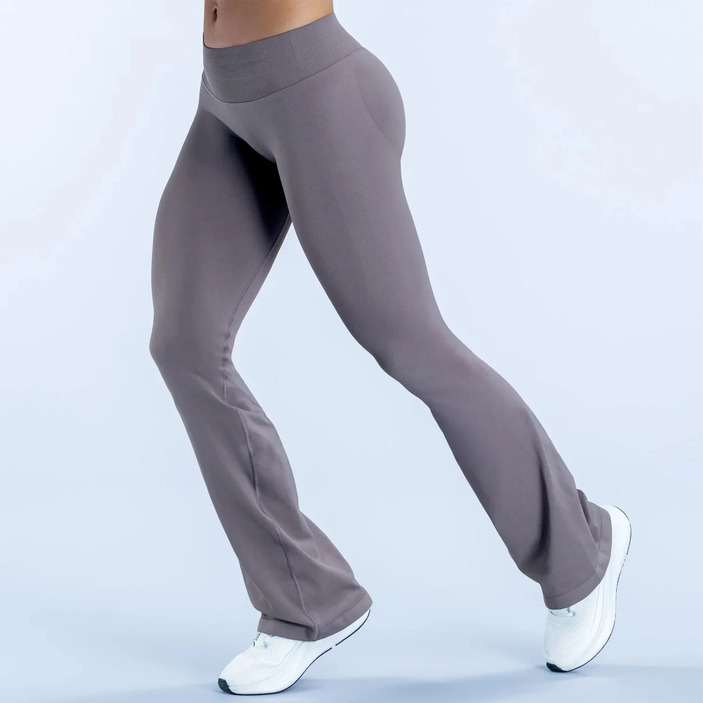 D-logo Vision Flares Women Seamless Gym Yoga Pants High Cross Waist Fashion Sports Leggings Fitness Wide-leg Workout Trousers