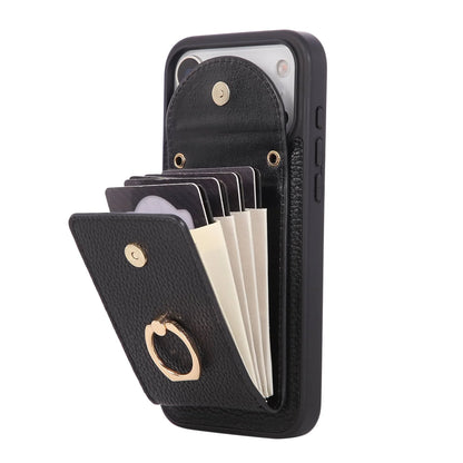 Wallet Case for iPhone 17 Pro Max 17 Pro Air,Card Holder Cover with 360° Ring Kickstand and Durable Shockproof Protective Bumper