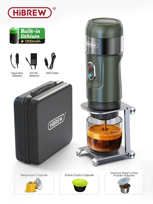 HiBREW Portable Wireless Espresso Machine - Car  Home Coffee Maker for Nespresso Capsules - ZOOMNSTORE
