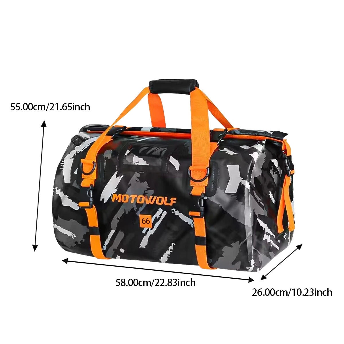 Waterproof Motorcycle Dry Bag - Reflective Duffle for Travel Hiking Camping Fishing