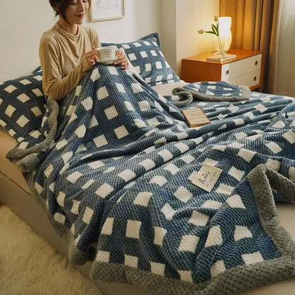 Soft Chenille Knit Throw Blanket - Handmade Machine Washable Cozy for Couch  Bed - ZOOMNSTORE