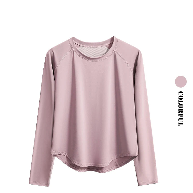 Women's Yoga Top – Long Sleeve Quick Dry Sportswear | Breathable, Flexible Workout Tee