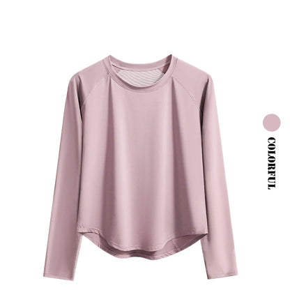 Women's Yoga Top – Long Sleeve Quick Dry Sportswear | Breathable, Flexible Workout Tee