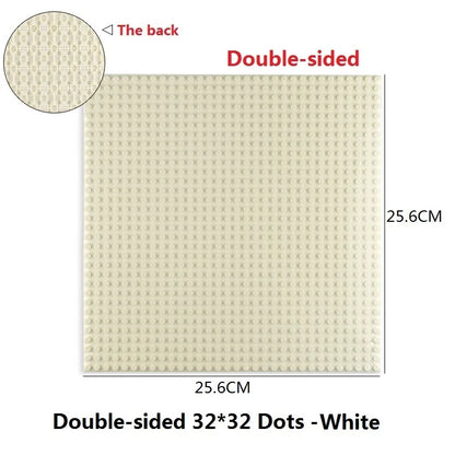Building Blocks Baseplate Double Sided 32x32 Dots - Classic Brick Accessories for Kids