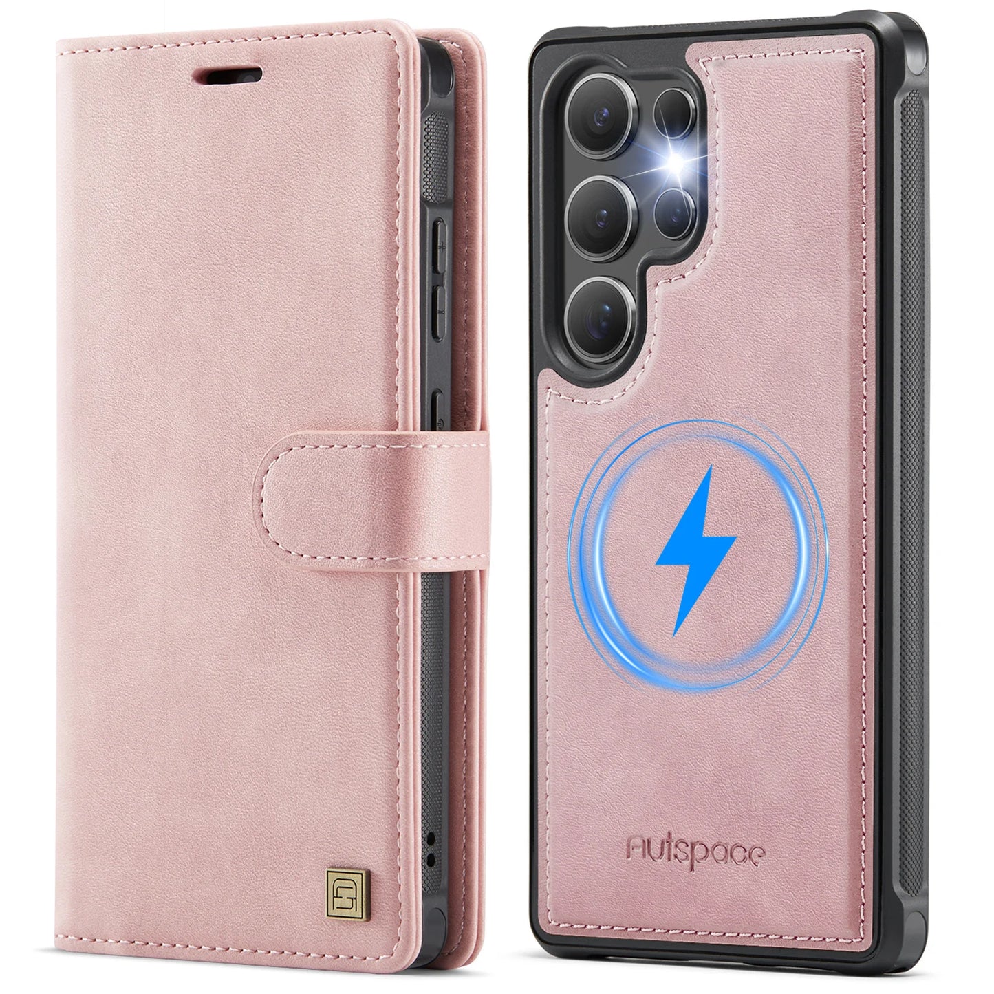 Leather Phone Case 2-in-1 Detachable Wallet Cover With Card Holder For Samsung Galaxy S25 Plus