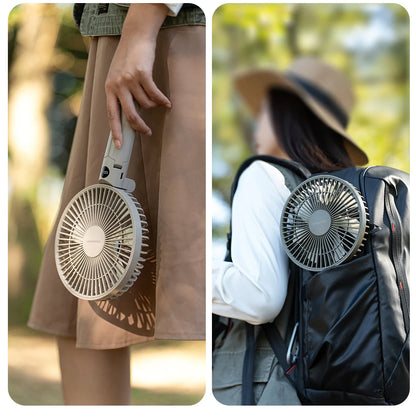 New Foldable Tripod Handheld Fan 3000mAh 4-Speed Rechargeable Fan LED Digital Display Portable Fan for Outdoor Travel Camping