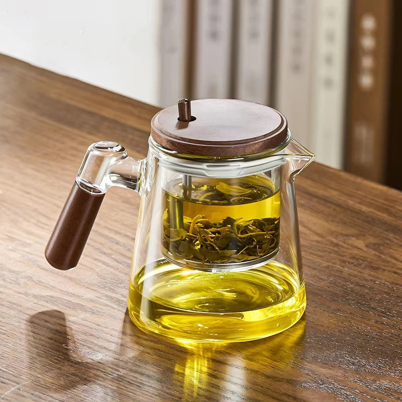 Large Capacity Dividing Teacup with Removable Glass Inner Tank - Tea Ceremony Water Separation Filter