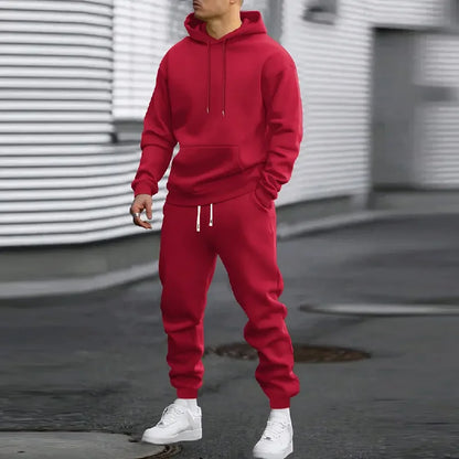 2026 popular two-piece men's sportswear jogging suit sportswear hooded sweatshirt zipper sweatshirt autumn and winter clothing