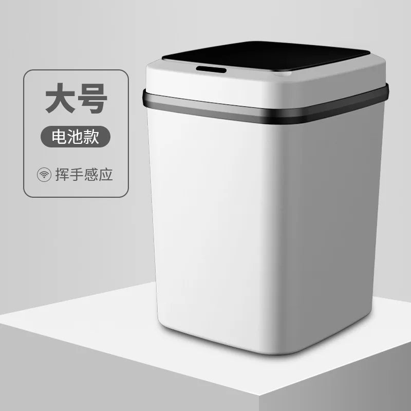 Smart Touch Trash Can - 13L Kitchen and Bathroom Waste Bin