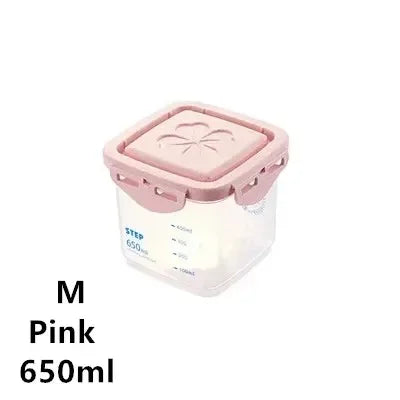 Plastic Food Storage Container - Multi Size Stackable Storage Containers for Refrigerator Use