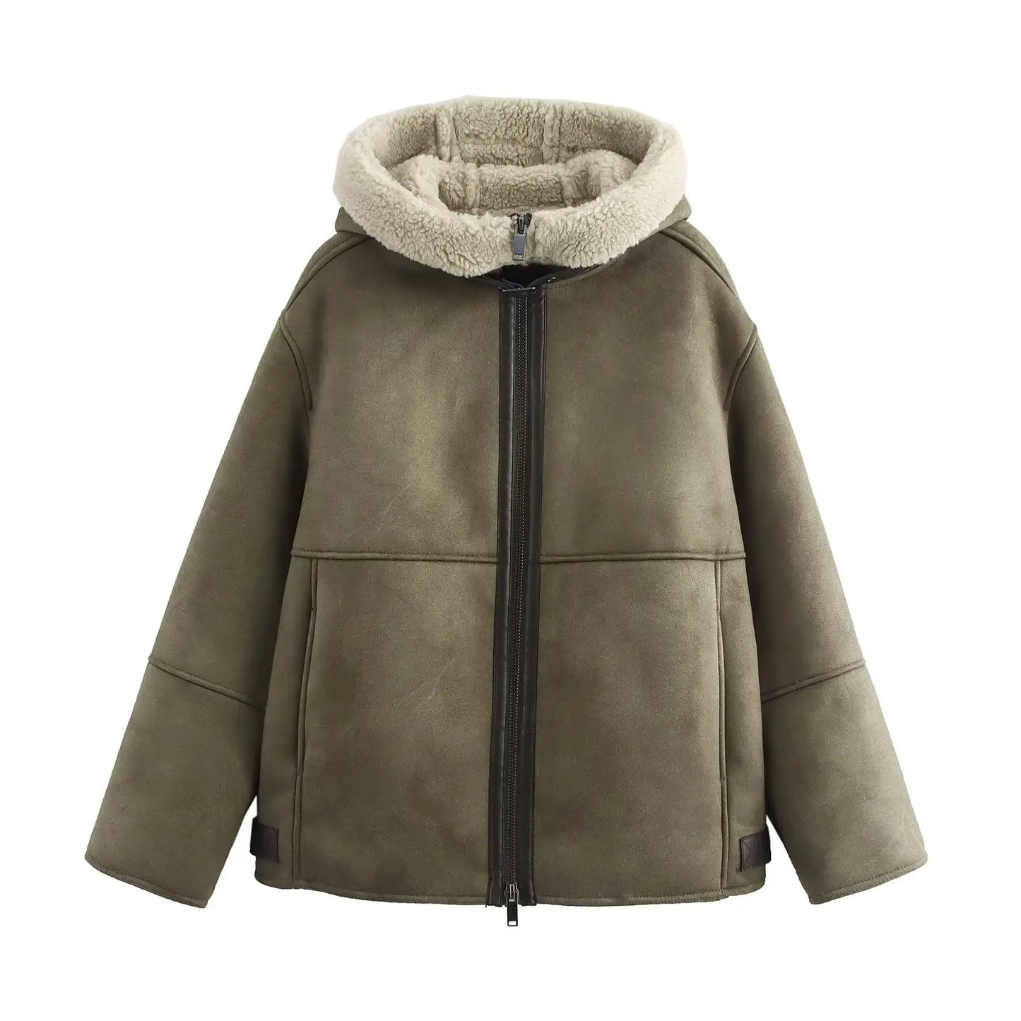 Hooded Winter Jacket – Women's Padded Coat With Zip Up Fleece Outerwear