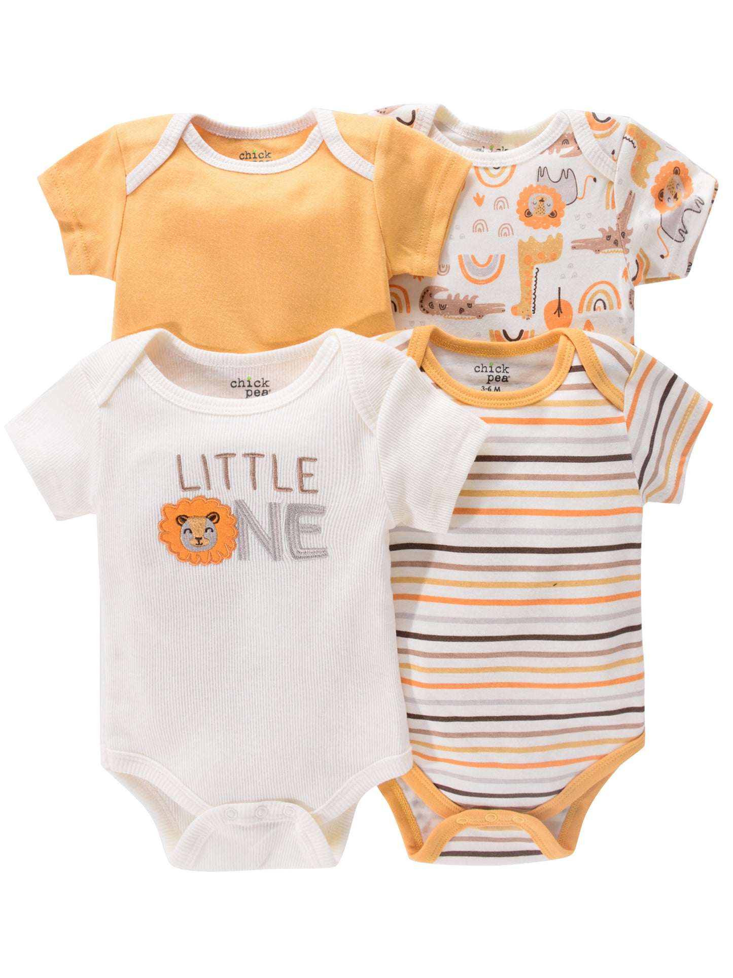 Baby Romper Onesies - Newborn Infant Bodysuit Set With Cartoon Animal Print