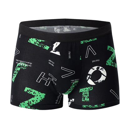 Mens 10-Piece Fashion Underwear Set - Comfortable Large Size Printed Boyshorts